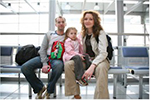 Family in airport